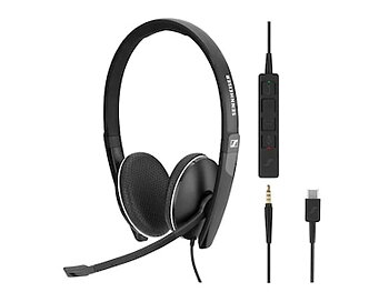 EPOS ADAPT 165T USB-C II Trådbundna Hörlurar Svarta