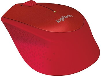Logitech M330 Silent Plus Trådlös Röd