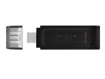 Kingston DataTraveler 70 64GB USB-C 3.2 Gen 1 USB stick Svart