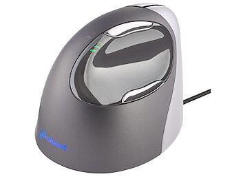 Evoluent VerticalMouse 4 vänsterhänt laser, kablage, grå silver