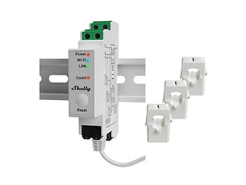 Shelly Pro 3EM 120A WiFI 3-fas energimät