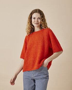 Sally Oversize T-shirt i slätstickning (Digitalt)
