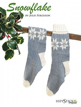 Sticka Sockor Mönster Snowflake