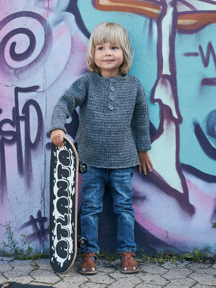  Morfar T-shirt Barnmönster 2-8 år (Digitalt)