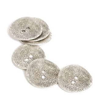 Metallknapp präglad silverlook
