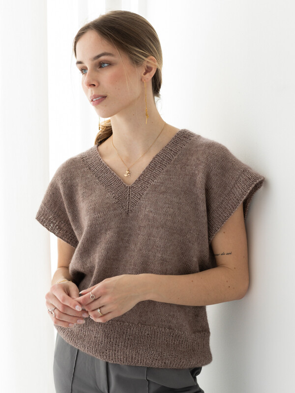 Louise V-neck Slipover (Digitalt) - 4