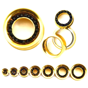 Tunnel Plug with Square CZ Gem Consists of three parts 18,20mm - 4