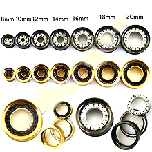 Tunnel Plug with Square CZ Gem Consists of three parts 18,20mm
