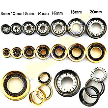 Tunnel Plug with Square CZ Gem Consists of three parts 18,20mm