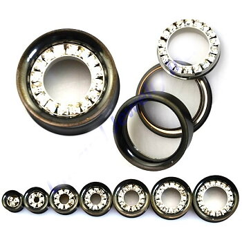 Tunnel Plug with Square CZ Gem Consists of three parts 18,20mm