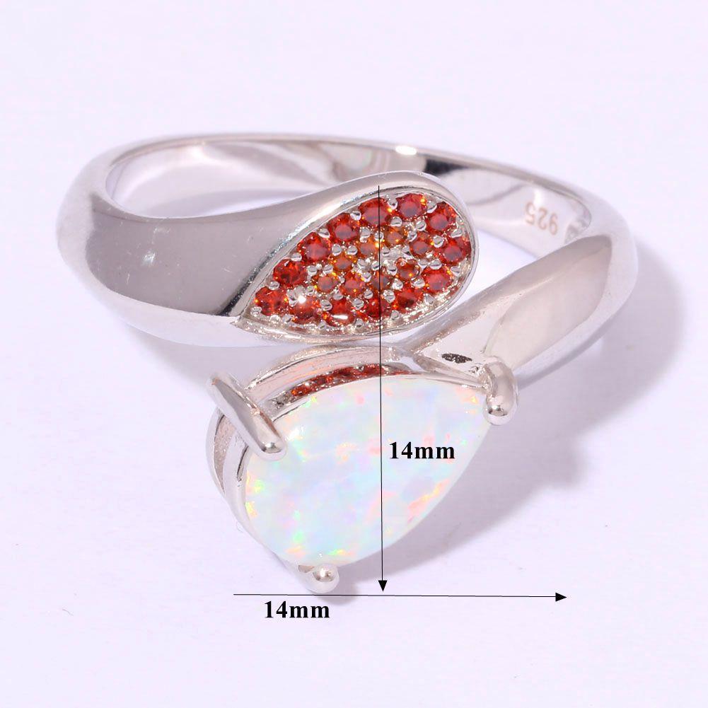 Silver FILLED RING Fire Opal  - 4