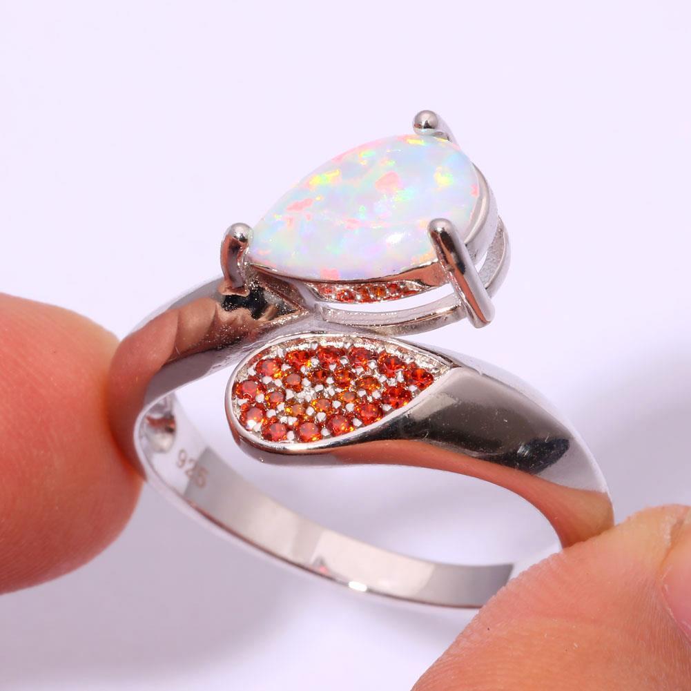 Silver FILLED RING Fire Opal  - 2