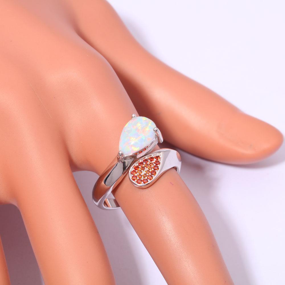 Silver FILLED RING Fire Opal  - 3