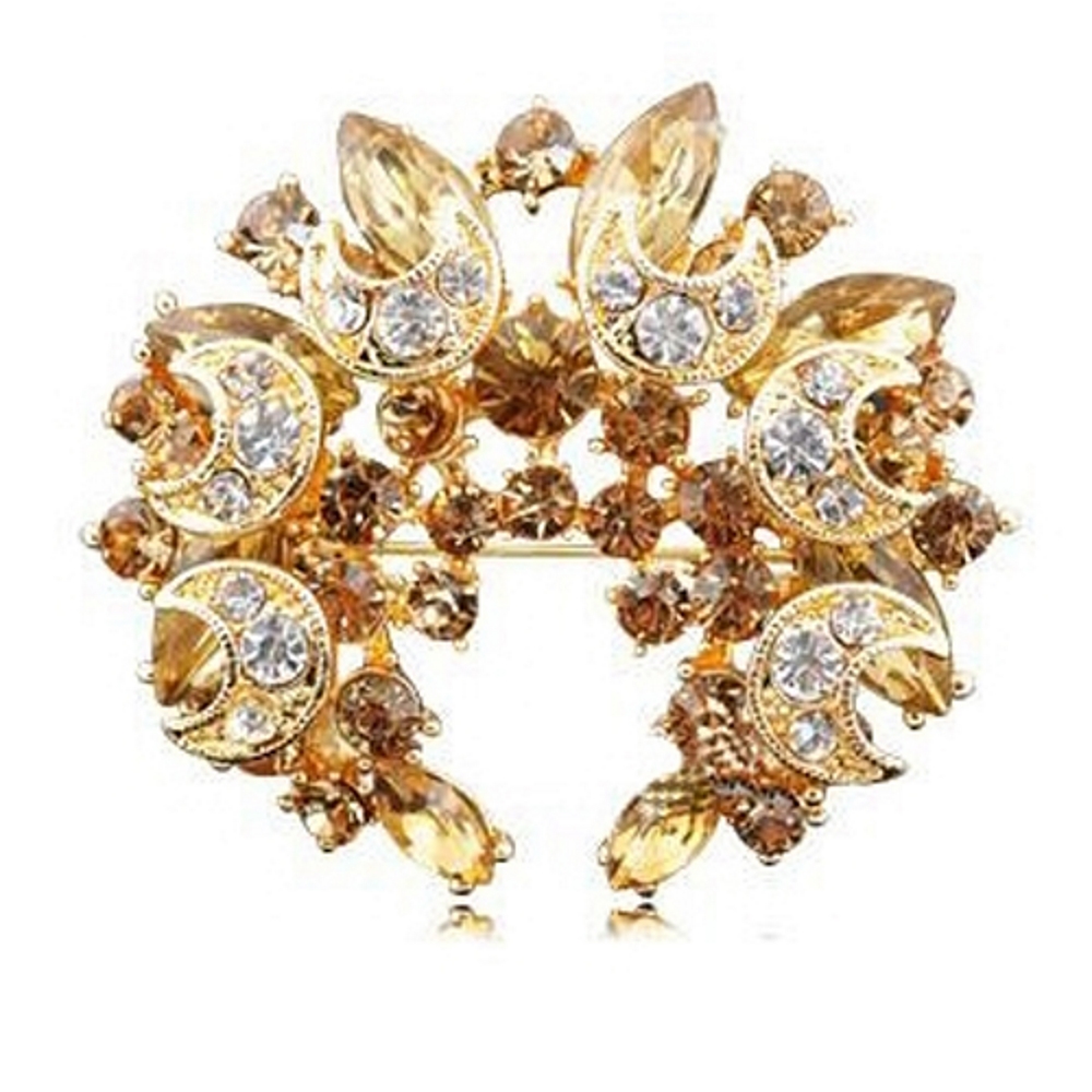 Brosch Kristall blomma