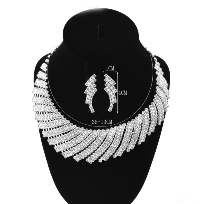 Bride Silverpläterad smyckeset kristall  - 2