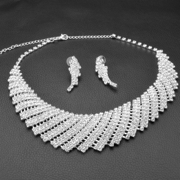 Bride Silverpläterad smyckeset kristall  - 3