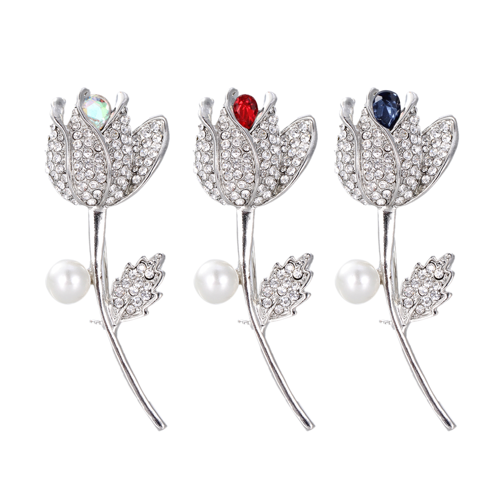 Brooch Crystal  Flower