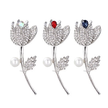 Brooch Crystal  Flower