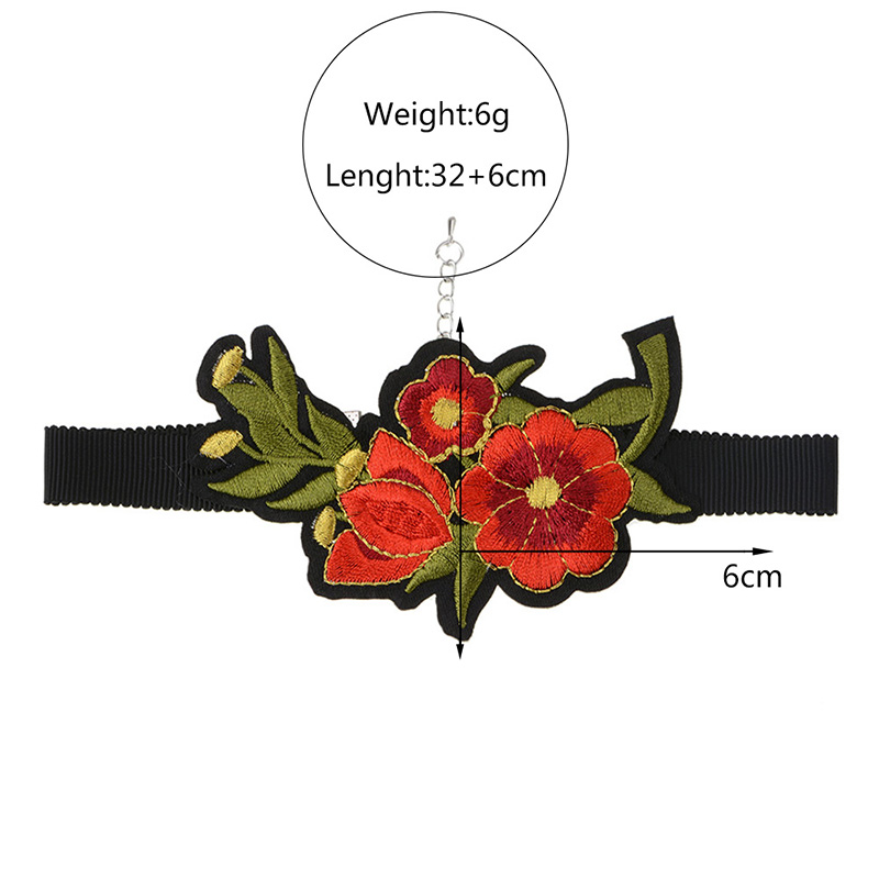 Halsband choker blomma - 5