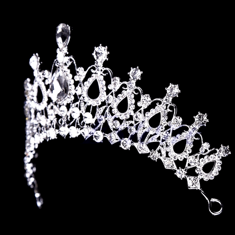 Hårband kristall Tiara krona Bröllops - 3