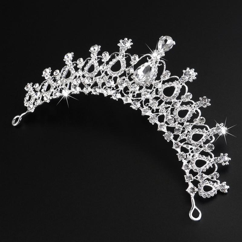 Hårband kristall Tiara krona Bröllops - 5