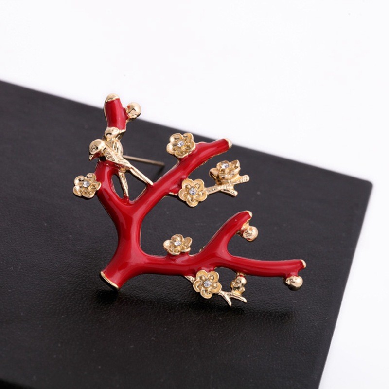 Brooch Red Tree - 7