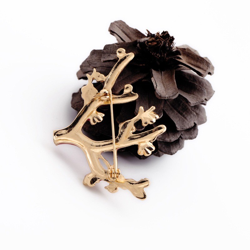 Brooch Red Tree - 3