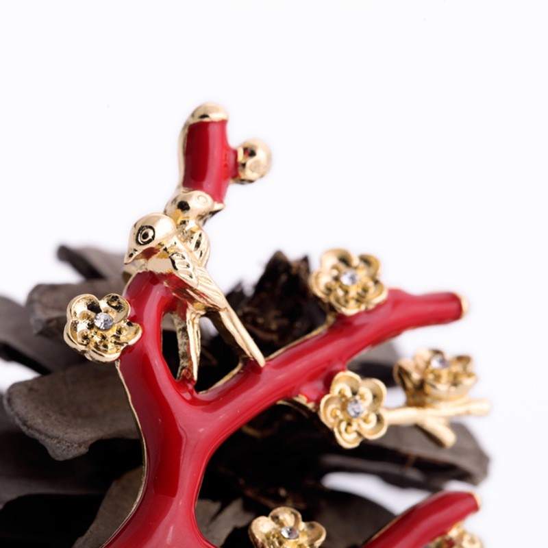 Brooch Red Tree - 6
