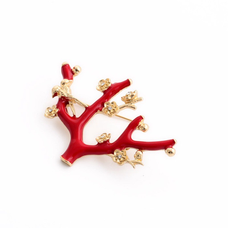 Brooch Red Tree - 5