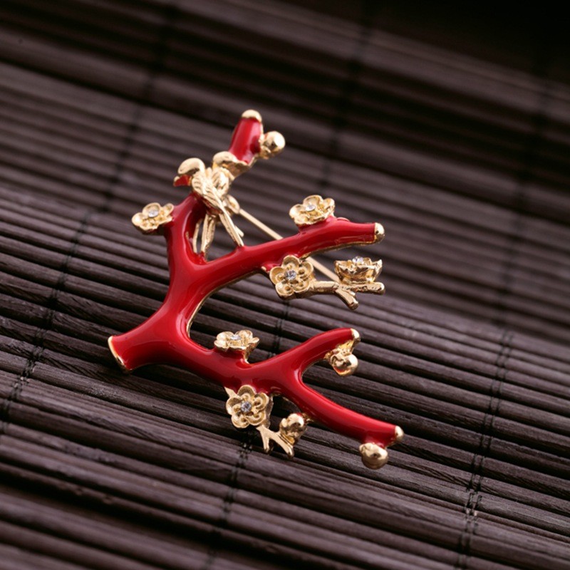 Brooch Red Tree - 4