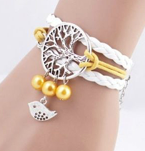 Berlockarmband läder