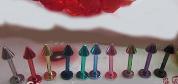 316L anodiserad body jewelry läpp piercing Labret