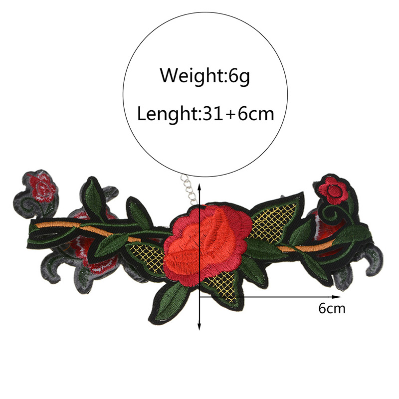 Halsband choker blomma - 4