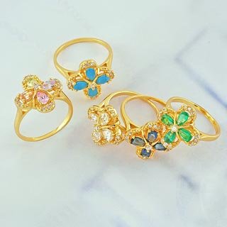 18k Gold Filled CZ RING White