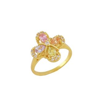 18k Gold Filled CZ RING White - 2