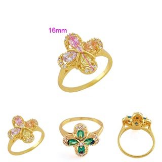 18k Gold Filled CZ RING White - 3