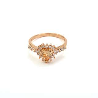 18K Guldfyllda Guld gulddoublé Filled CZ Ring #17