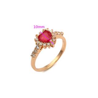 18K Guldfyllda Guld gulddoublé Filled CZ Ring #17 - 3