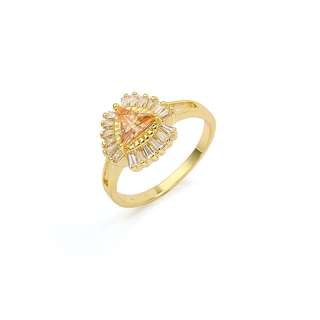 18K Gold Filled CZ Ring Champagne