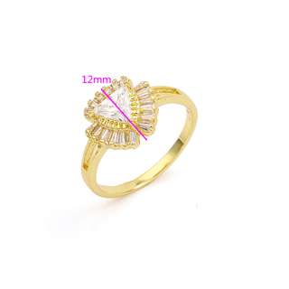 18K Gold Filled CZ Ring Champagne - 2