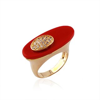 18K Guldfyllda Guld gulddoublé Filled CZ Ring - 2