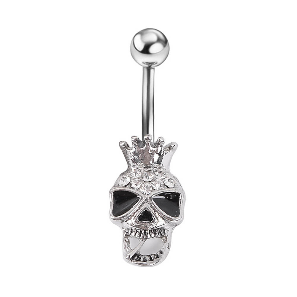 Navelpiercing Piercing smycken GULD/SILVER Skalle Skelett - 2