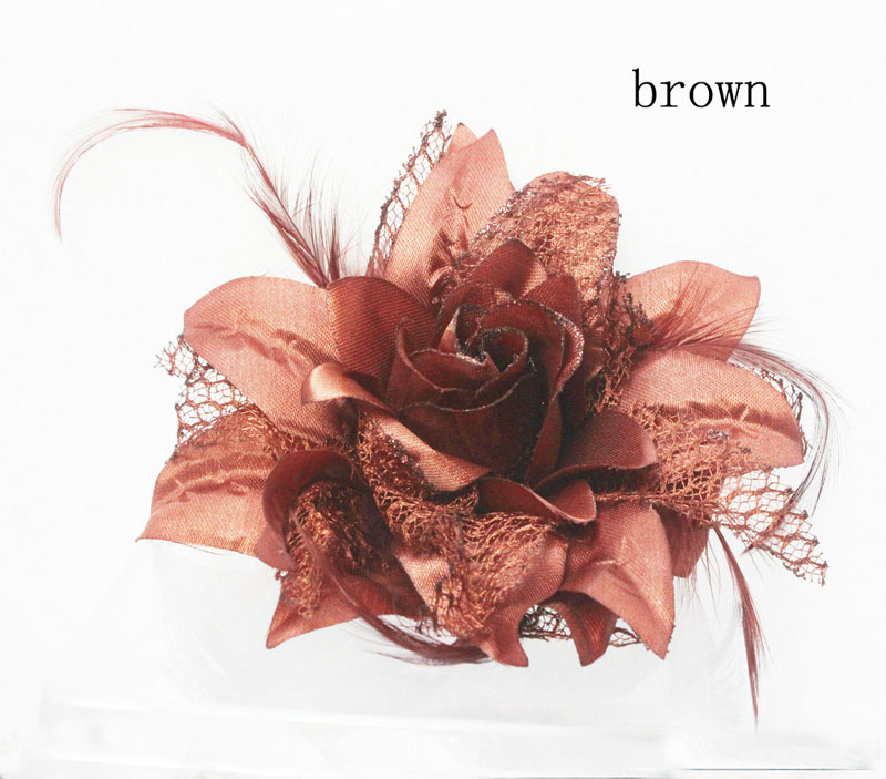 Flower pärlor Hårband brosch brud - 4