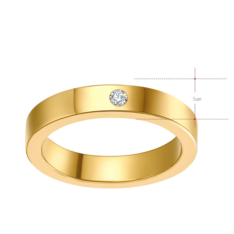 Stainless Steel Ring Cubic Zirconia - 2