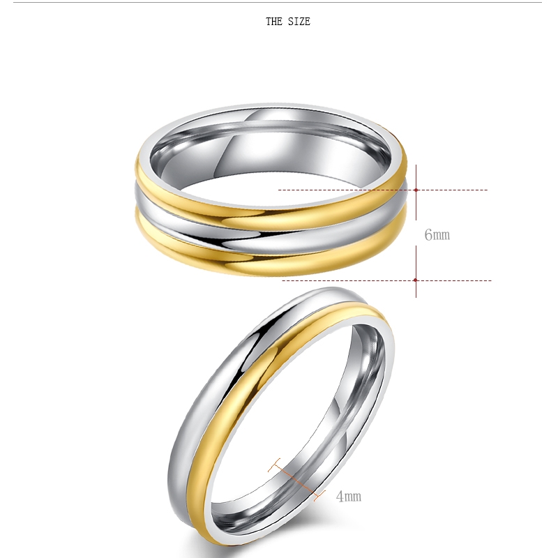 Stainless Steel Ring GOLD/SILVER - 2