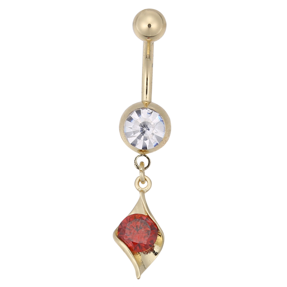 Gold Plated Navel Belly Button Ring Body Piercing Jewelry - 5