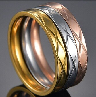 Rostfritt stål ring  förlovningsring 3 st / set 