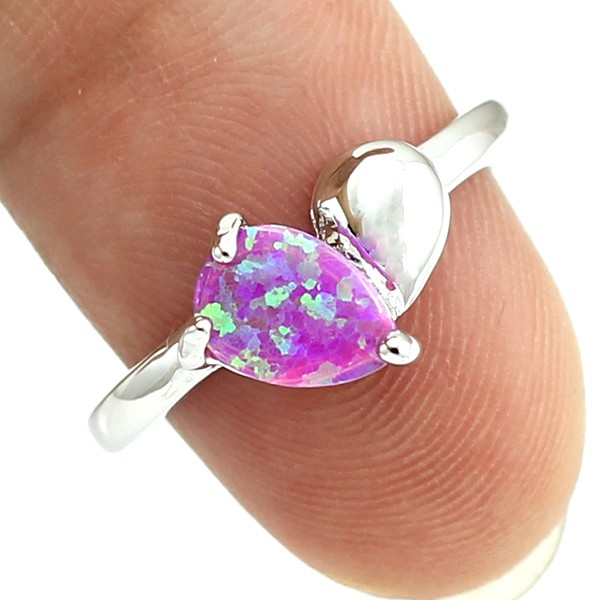 Silversmycken filled ring ROSA Brand Opal - 2