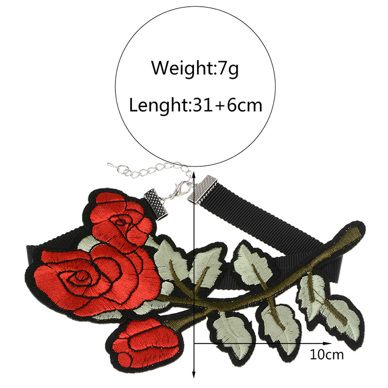Halsband choker blomma - 5