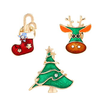 Crystal Brooch Christmas SET